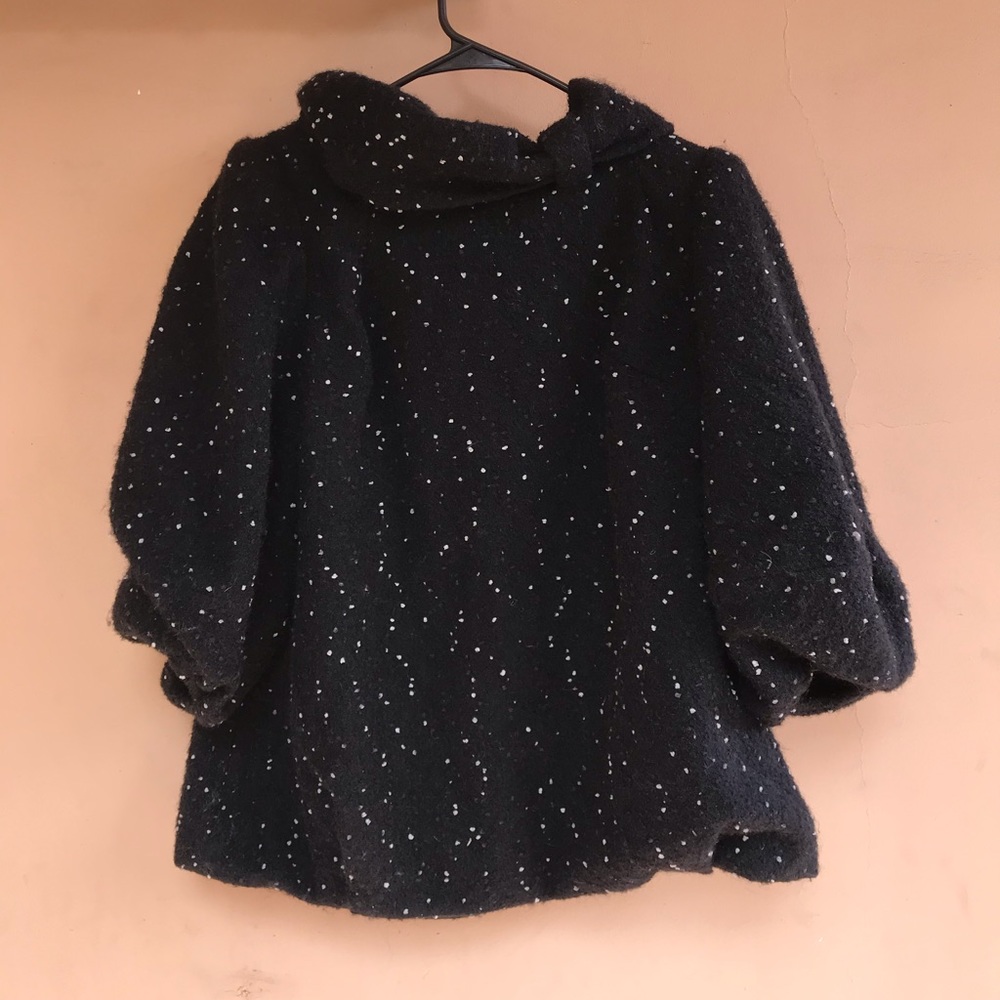 Tibi / black wool poncho